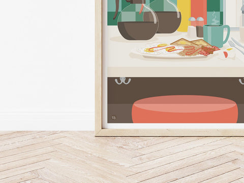 Diner Days Art Print
