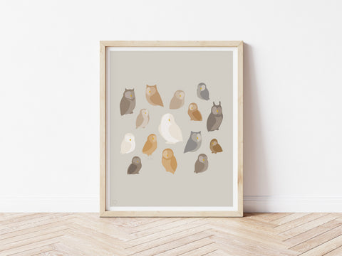 Who'S Hootin' Who? Art Print