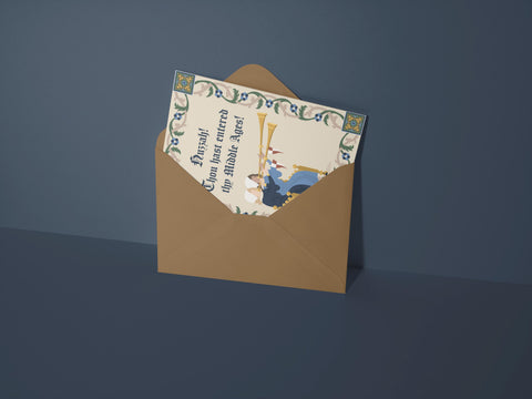 Middle Ages Birthday Greeting Card