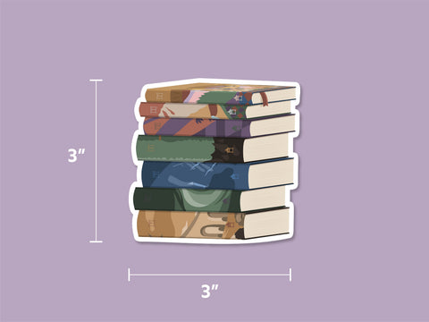Book Stack Sticker