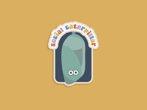 Social Caterpillar Sticker