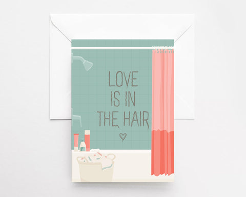 Love Is In The Hair Greeting Card
