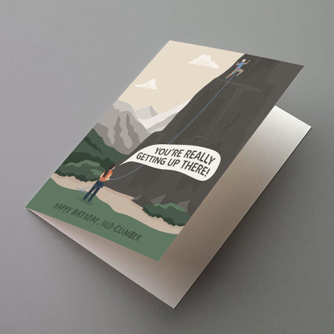 Old-Climber Birthday Greeting Card