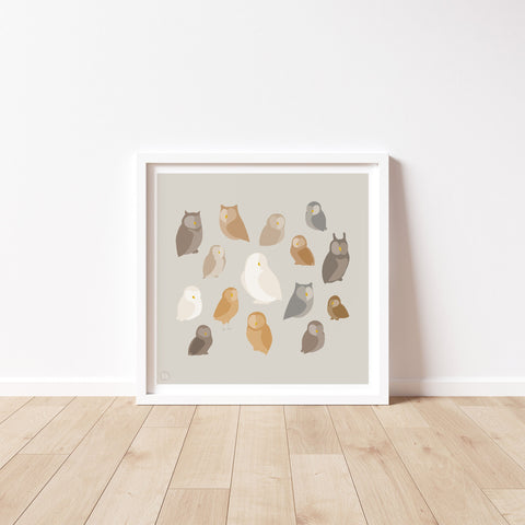 Who'S Hootin' Who? Art Print