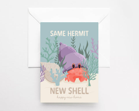 Same Hermit, New Shell Greeting Card