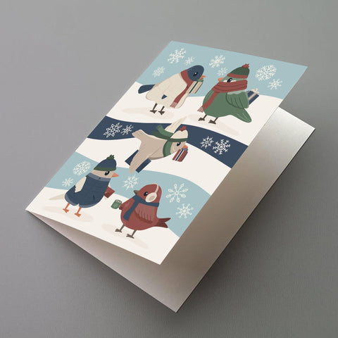 Holiday Birds Greeting Card