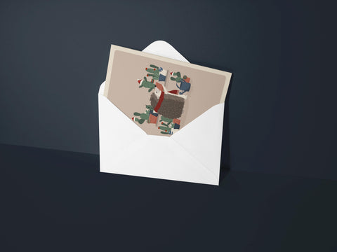 Christmas Cacti Greeting Card