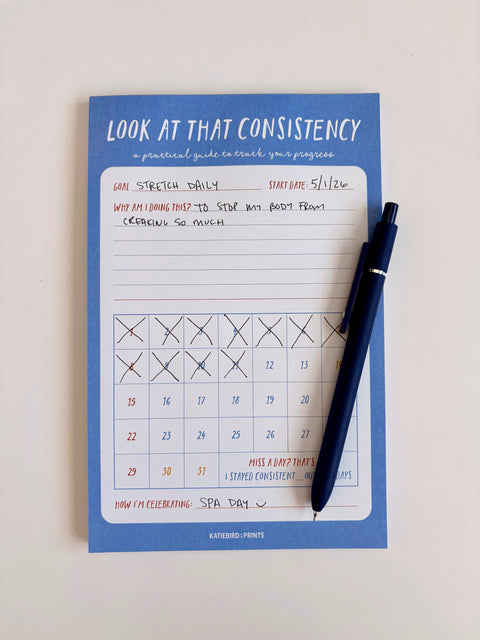 Look at that Consistency Habit Tracker Notepad