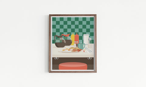 Diner Days Art Print