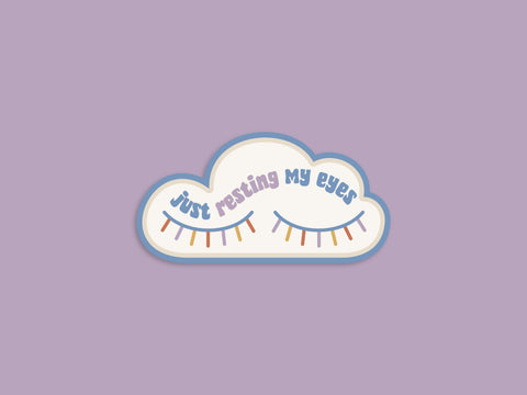 Resting My Eyes Sticker
