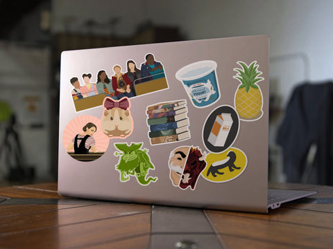 Book Stack Sticker