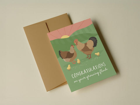 Growing Flock Greeting Card