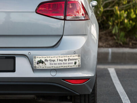 My Liege Magnetic Bumper Sticker Bumper Sticker Magnet
