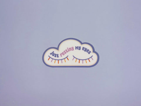 Resting My Eyes Sticker