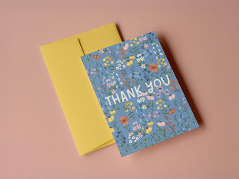 Wildflower Thank You Greeting Card