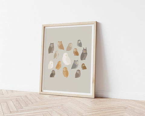 Who'S Hootin' Who? Art Print
