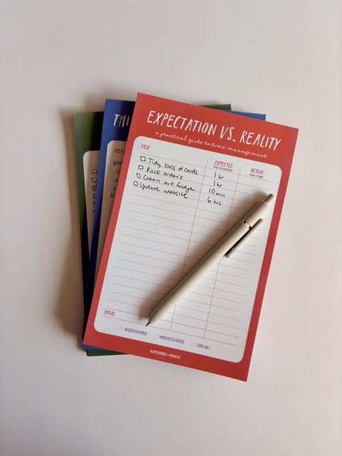 Expectation Vs. Reality Notepad