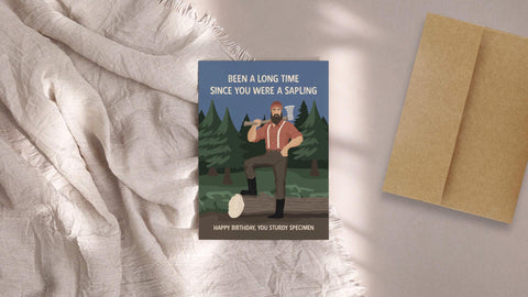 Lumberjack Birthday Greeting Card