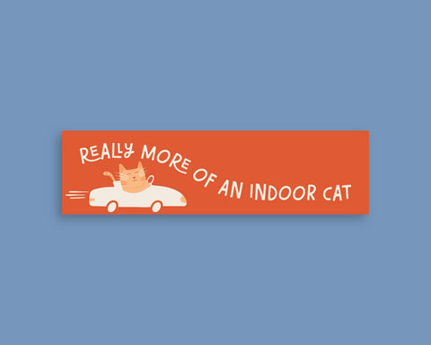 Indoor Cat Bumper Sticker Magnet