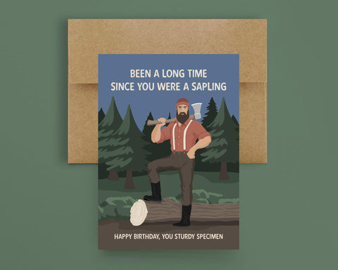 Lumberjack Birthday Greeting Card