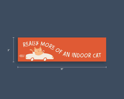 Indoor Cat Bumper Sticker Magnet