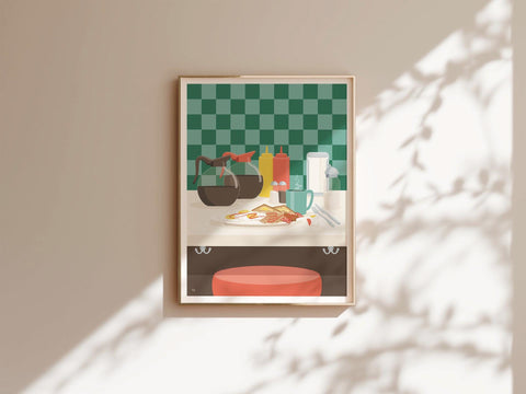 Diner Days Art Print