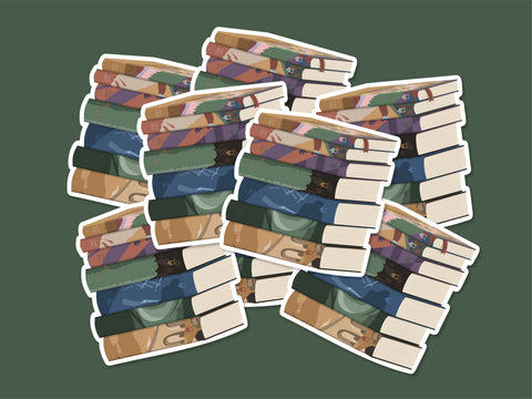 Book Stack Sticker
