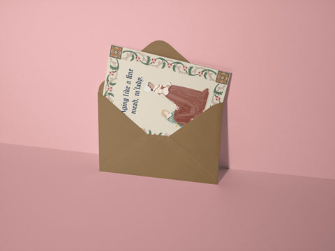 M'Lady Greeting Card