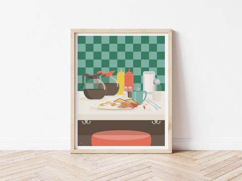 Diner Days Art Print