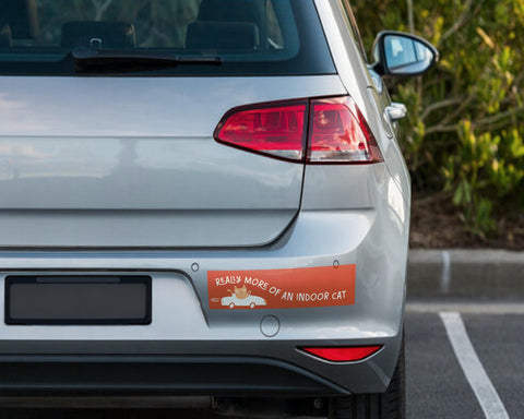 Indoor Cat Bumper Sticker Magnet