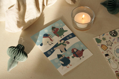 Holiday Birds Greeting Card