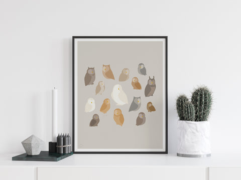 Who'S Hootin' Who? Art Print