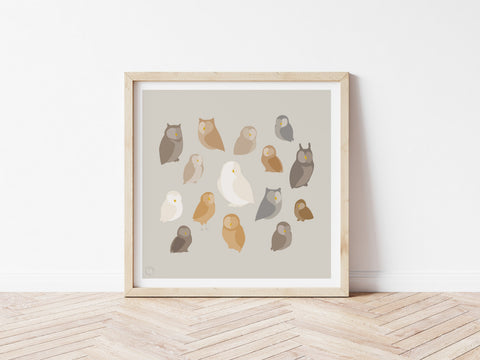 Who'S Hootin' Who? Art Print