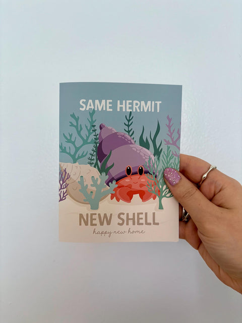 Same Hermit, New Shell Greeting Card
