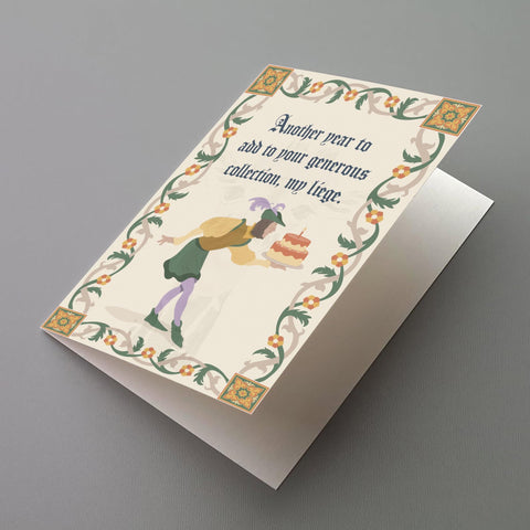 My Liege Greeting Card