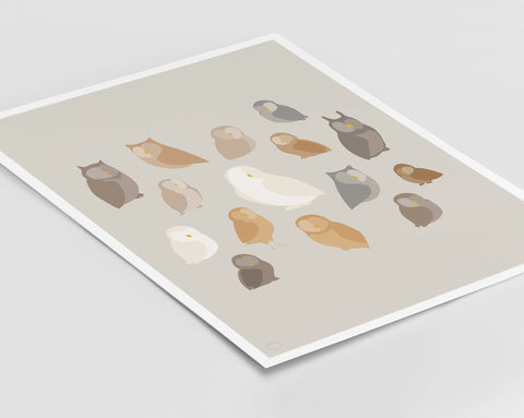 Who'S Hootin' Who? Art Print