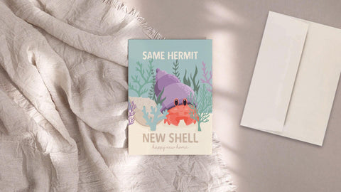 Same Hermit, New Shell Greeting Card