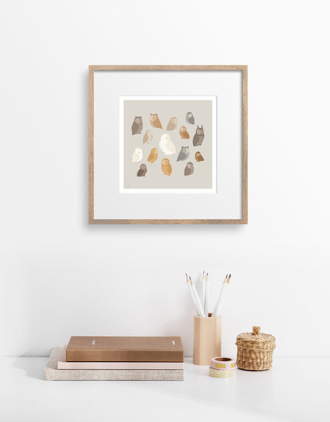 Who'S Hootin' Who? Art Print