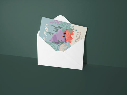 Same Hermit, New Shell Greeting Card