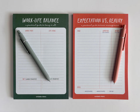 Expectation Vs. Reality Notepad