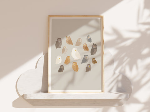 Who'S Hootin' Who? Art Print