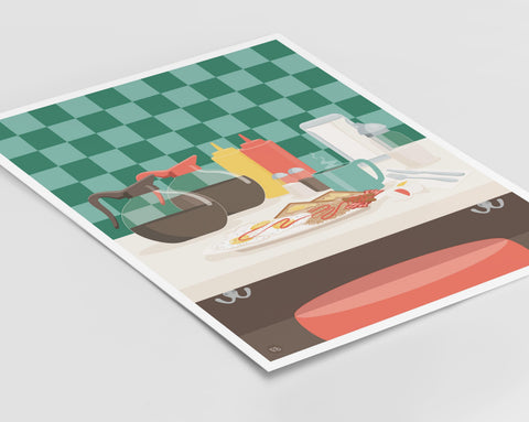 Diner Days Art Print