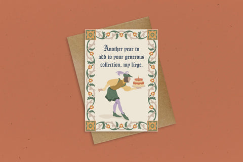 My Liege Greeting Card